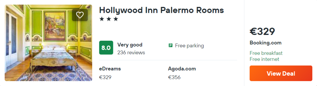 Hollywood Inn Palermo Rooms