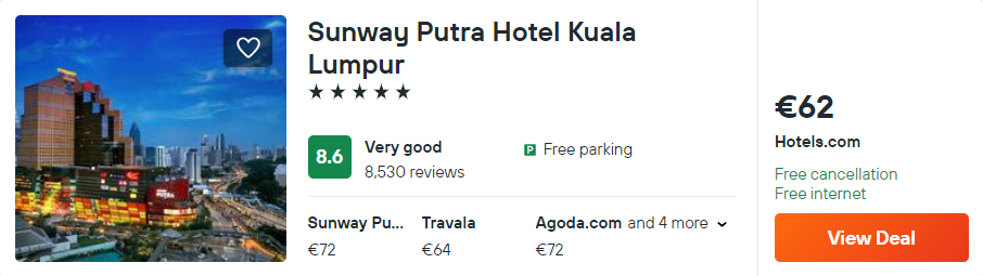 Sunway Putra Hotel, Kuala Lumpur