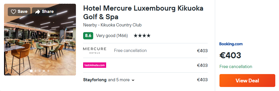 Hotel Mercure Luxembourg Kikuoka Golf & Spa