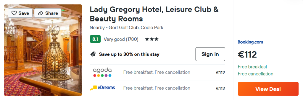 Lady Gregory Hotel, Leisure Club & Beauty Rooms